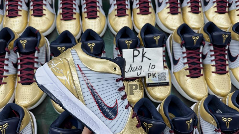 PK God Kobe 4 Protro Metallic Gold and Dark Obsidian RETAIL MATERIALS READY TO SHIP